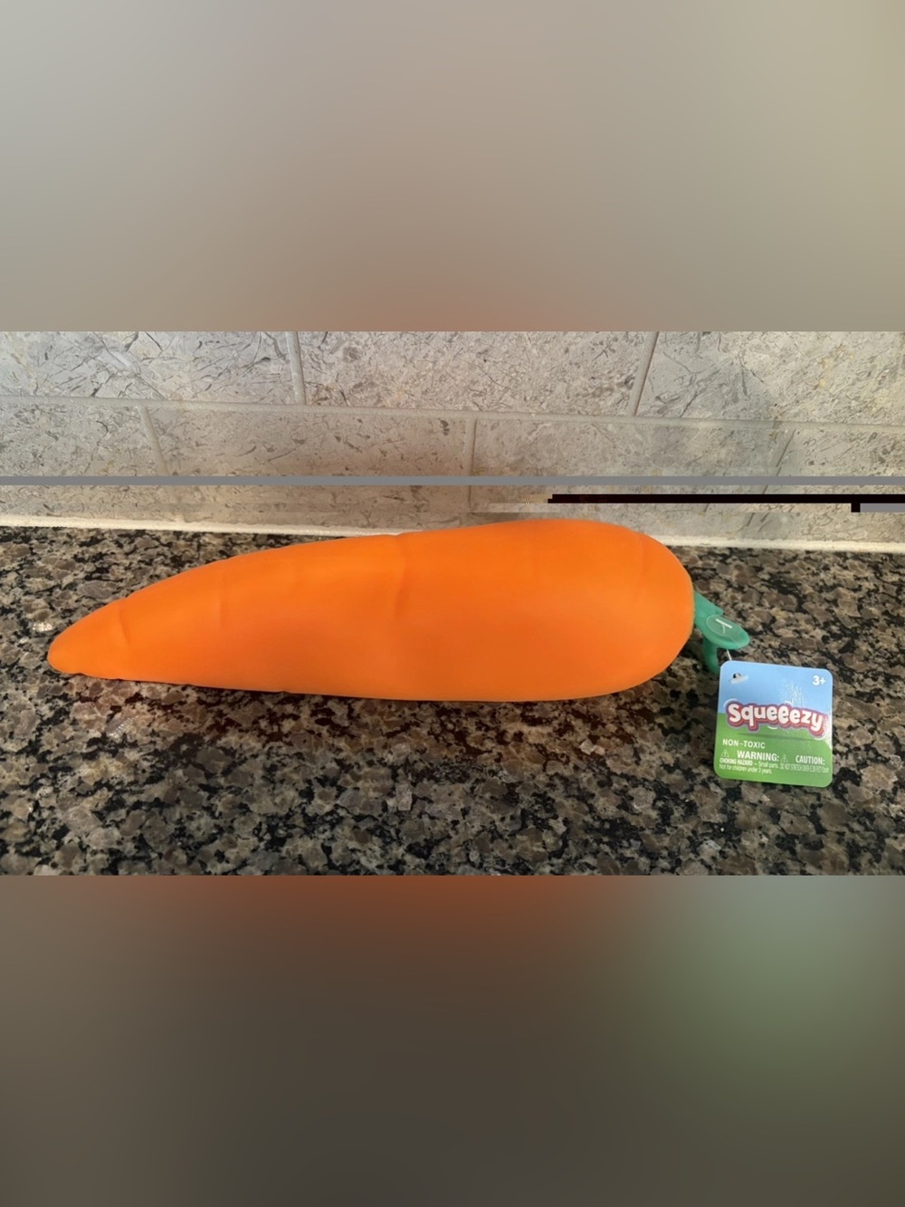 Squeezy Jumbo Carrot Fidget Toy - New